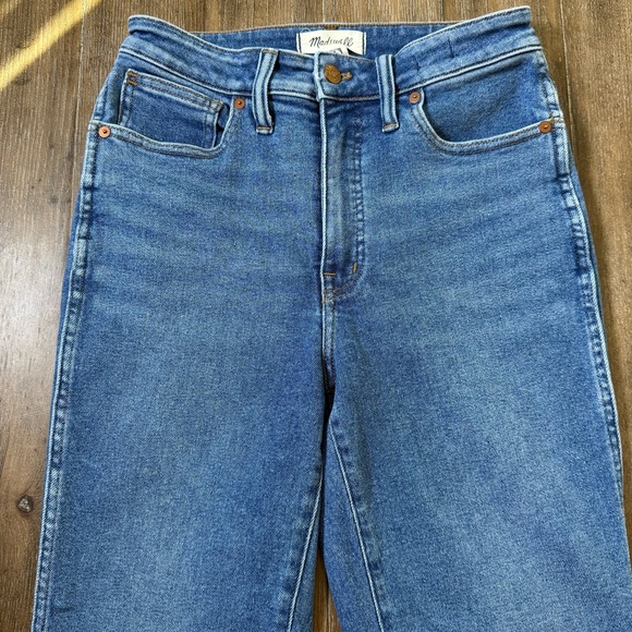 Madewell Stove Pipe Curvy Size 28 high rise 90s tapered ankle blue MOM jeans - Picture 7 of 12
